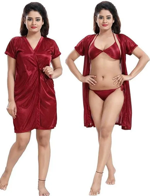 Maroon_Cotton_Blend_Regular_Nighty_For_Women