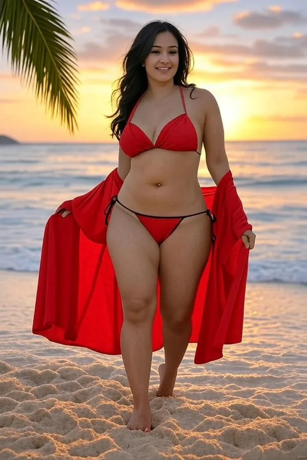 Red_Satin_Regular_Robe_And_Lingerie_Set_For_Women