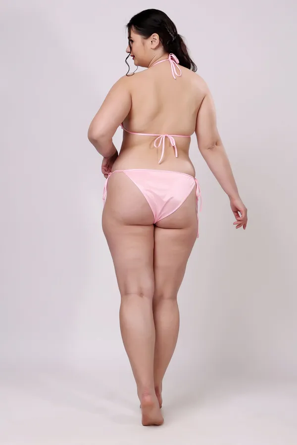 Pink_Satin_Regular_Robe_And_Lingerie_Set_For_Women
