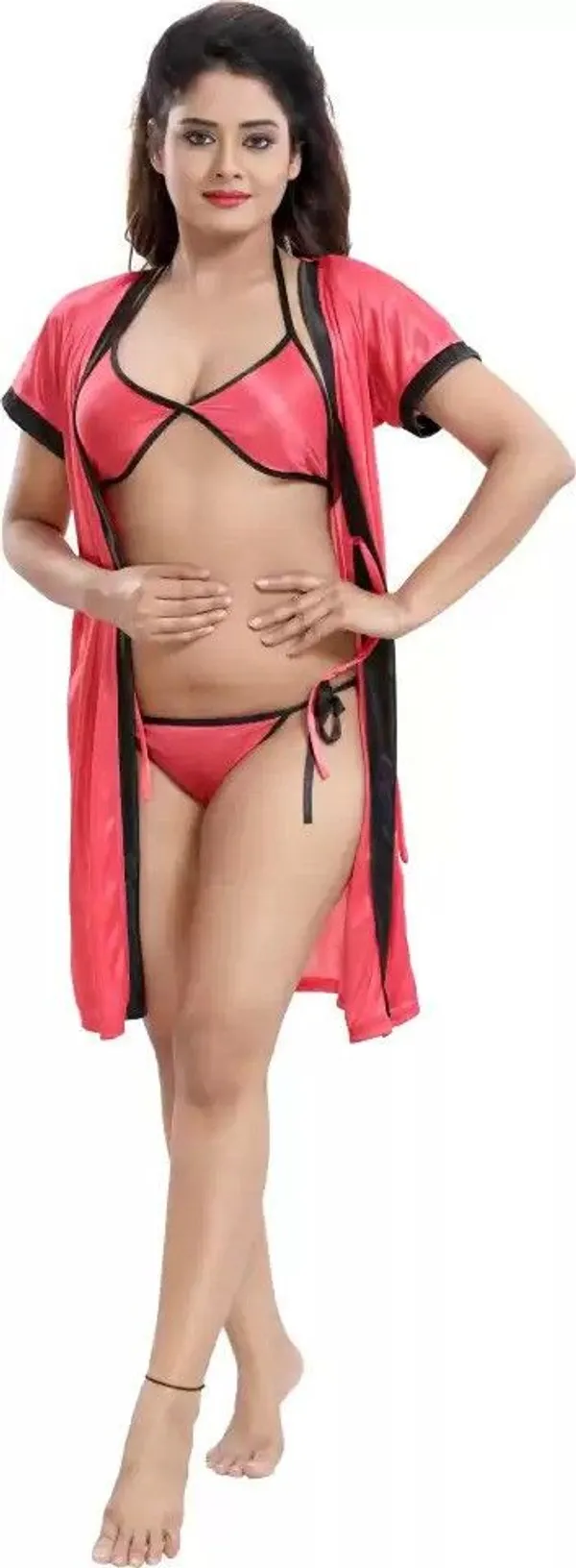 Pink_Cotton_Blend_Regular_Robe_And_Lingerie_Set_For_Women