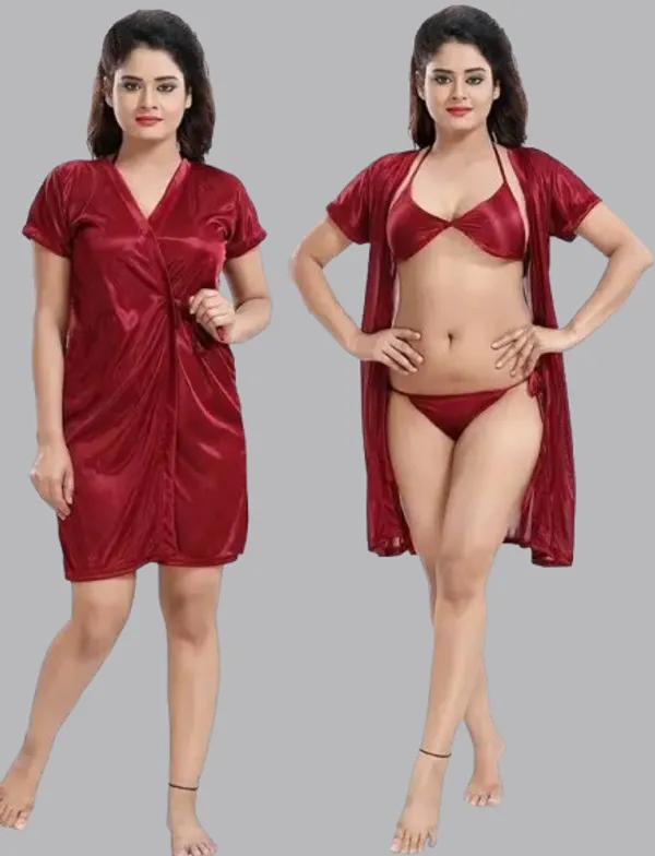 Maroon_Cotton_Blend_Regular_Nighty_For_Women