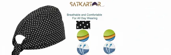 Multicolor_Pure_Cotton_Polka_Dot_Patka_Durag_Skull_Cap_Adjustable_Sweat_Wicking_Headband/Helmet_Liner_For_Riders,_Sports_And_Chemo_For_Unisex_Pack_Of_3