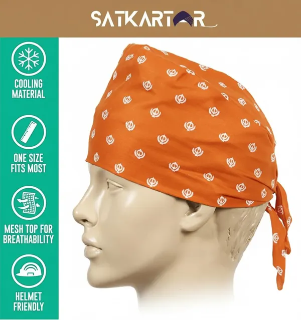 Maroon_And_Maroon_Khanda_Printed_Cotton_Adjustable_Patka_Soft_And_Breathable_Head_Wrap_With_Tie_Straps_Head_Cover_For_Unisex_Pack_Of_2