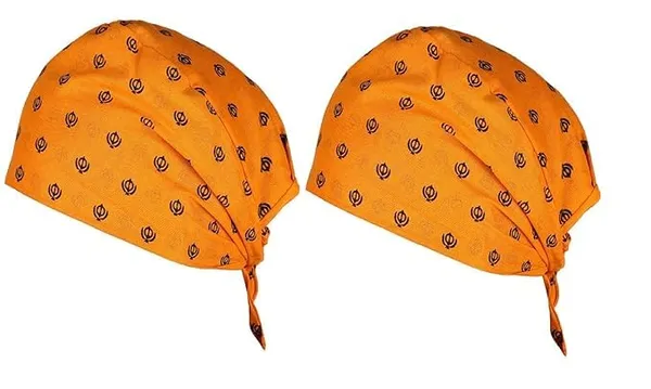 Orange_Khanda_Printed_Cotton_Adjustable_Patka_Soft_And_Breathable_Head_Wrap_With_Tie_Straps_Head_Cover_For_Unisex_Pack_Of_2