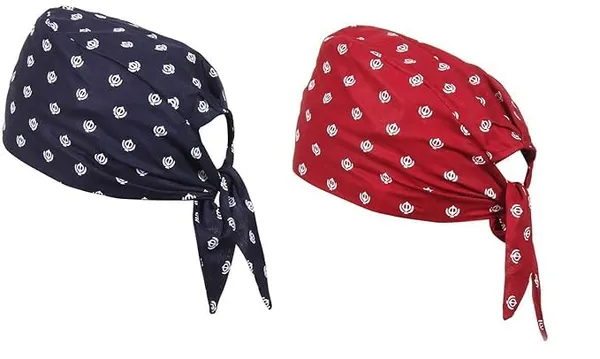 Blue_And_Red_Khanda_Printed_Cotton_Adjustable_Patka_Soft_And_Breathable_Head_Wrap_With_Tie_Straps_Head_Cover_For_Unisex_Pack_Of_2