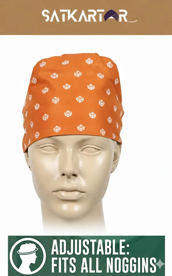 Blue_And_Red_Khanda_Printed_Cotton_Adjustable_Patka_Soft_And_Breathable_Head_Wrap_With_Tie_Straps_Head_Cover_For_Unisex_Pack_Of_2