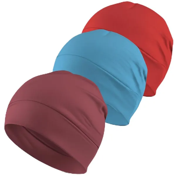 Multicolor_Cotton_Lycra_Beanie_Skull_Cap_Soft,_Stretchable_Sleep_Hat_And_Helmet_Liner_Ideal_For_Biking,_Cycling_And_Sports_For_Unisex_Pack_Of_3