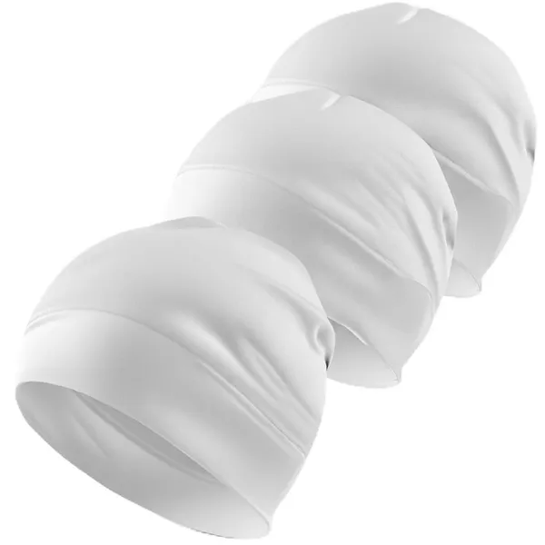 White_Cotton_Lycra_Beanie_Skull_Cap_Soft,_Stretchable_Sleep_Hat_And_Helmet_Liner_Ideal_For_Biking,_Cycling_And_Sports_For_Unisex_Pack_Of_3