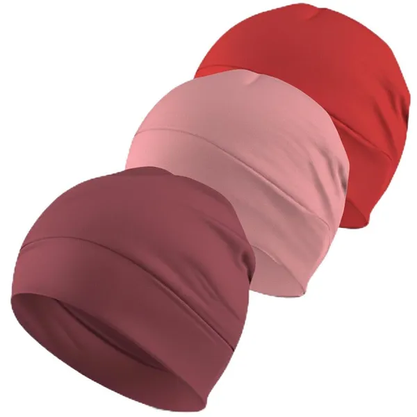 Multicolor_Cotton_Lycra_Beanie_Skull_Cap_Soft,_Stretchable_Sleep_Hat_And_Helmet_Liner_Ideal_For_Biking,_Cycling_And_Sports_For_Unisex_Pack_Of_3