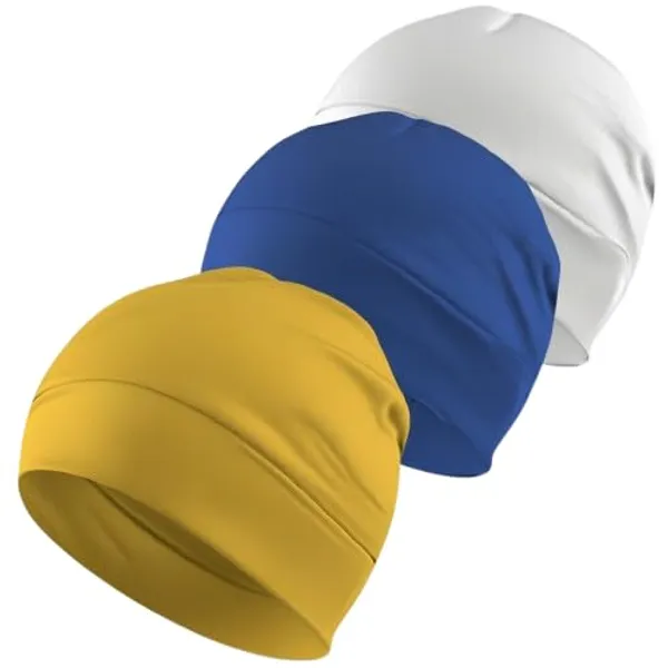 Multicolor_Cotton_Lycra_Beanie_Skull_Cap_Soft,_Stretchable_Sleep_Hat_And_Helmet_Liner_Ideal_For_Biking,_Cycling_And_Sports_For_Unisex_Pack_Of_3