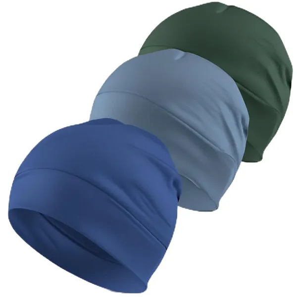 Multicolor_Cotton_Lycra_Beanie_Skull_Cap_Soft,_Stretchable_Sleep_Hat_And_Helmet_Liner_Ideal_For_Biking,_Cycling_And_Sports_For_Unisex_Pack_Of_3