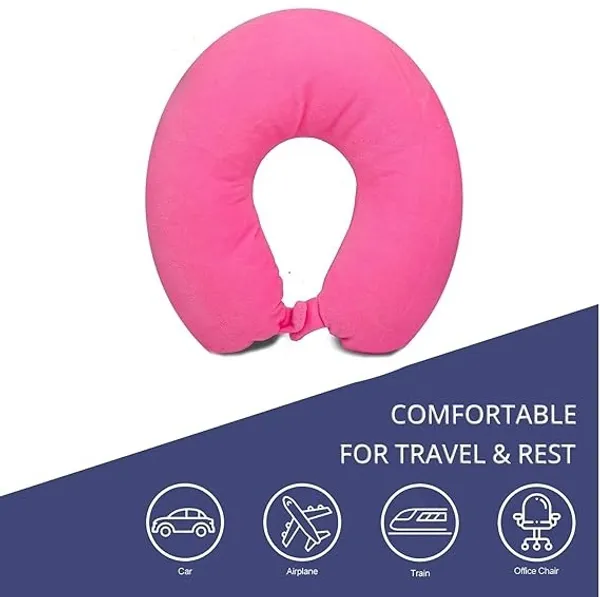 Pink_Velvet_U_Shape_Neck_Rest_Pillow_With_Pocket_Fiber_Filling_For_Unisex_(Pack_Of_2)