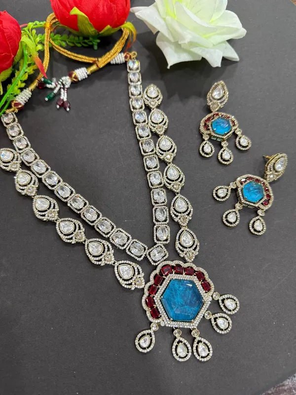 Royal_Sky_Blue_Stone_&_Ruby_Red_Kundan_Bridal_Necklace_Set__For_Women