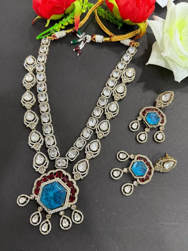 Royal_Sky_Blue_Stone_&_Ruby_Red_Kundan_Bridal_Necklace_Set__For_Women