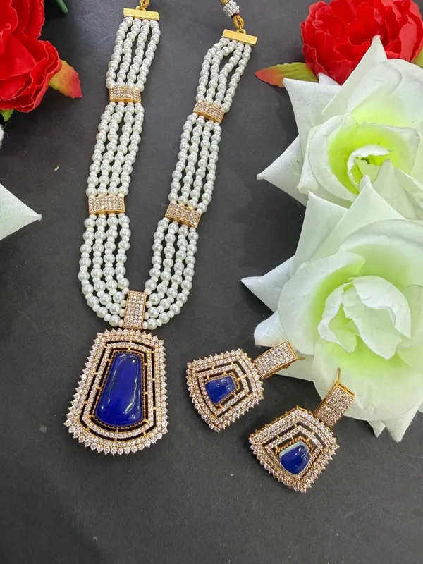 Blue_Barss_Trendy_Necklace_Set_With_Earrings_For_Women