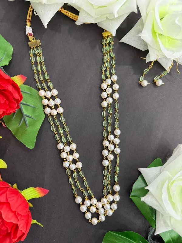 Mint_Green__Classic_Gold_Finish_Beads_White_Pearl_Traditional_Mala_Necklace_For_Women