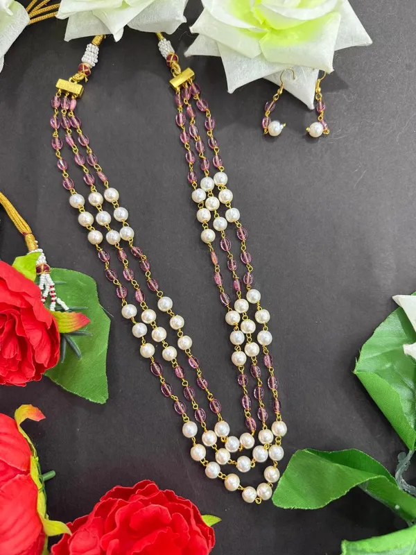 Royal_Gold_Finish_Pink_Crystal_Beads_&_White_Pearl_Layered_Mala__For_Women
