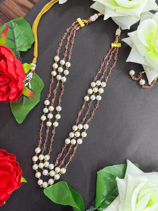 Royal_Gold_Finish_Pink_Crystal_Beads_&_White_Pearl_Layered_Mala__For_Women