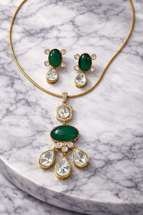 Green_Barss_Trendy_Necklace_Set_With_Earrings_For_Women