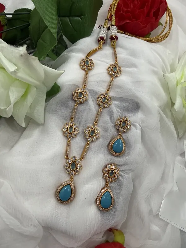 Blue_Kundan_Stone_Gold_Plated_Long_Necklace_with_Earrings_Set_For_Women