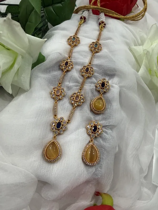 Yellow_Kundan_Stone_Gold_Plated_Long_Necklace_with_Earrings_Set_For_Women