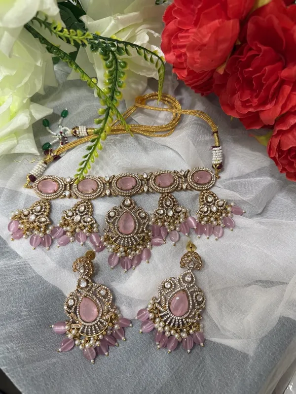 Pink_Jalak_Design_Kundan_Stone_&_Pearl_Drops_Necklace_&_Earring_Set_For_Women