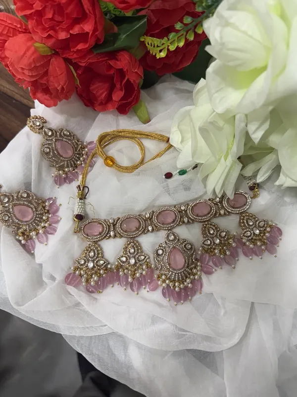 Pink_Jalak_Design_Kundan_Stone_&_Pearl_Drops_Necklace_&_Earring_Set_For_Women