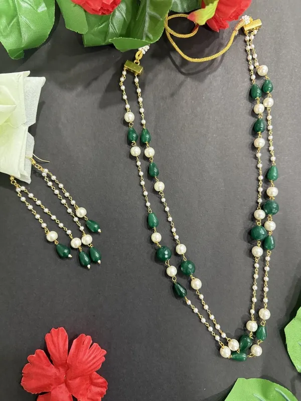 Green_Classic_Beads_Pearl_Mala_Necklace_Set_with_Earrings_For_Women