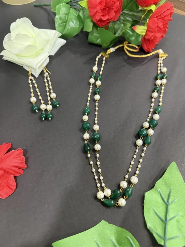 Green_Classic_Beads_Pearl_Mala_Necklace_Set_with_Earrings_For_Women