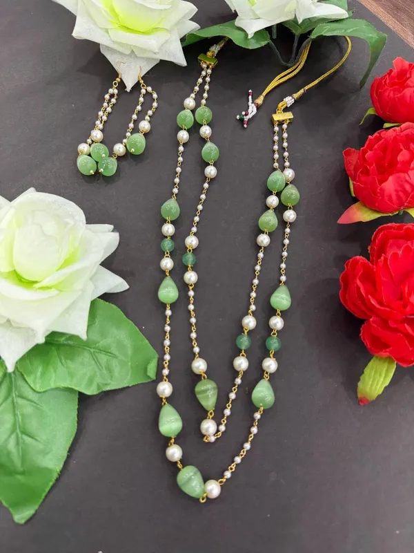 Light_Green_Pearl_Drop_Necklace_Earring_Set_For_Women