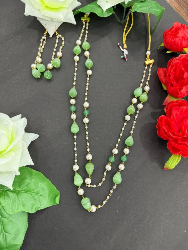 Light_Green_Pearl_Drop_Necklace_Earring_Set_For_Women