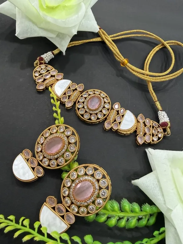 Pink_Designer_Stone_Pearl_Look_Ethnic_Necklace_Set_with_Matching_Earrings_For_Women