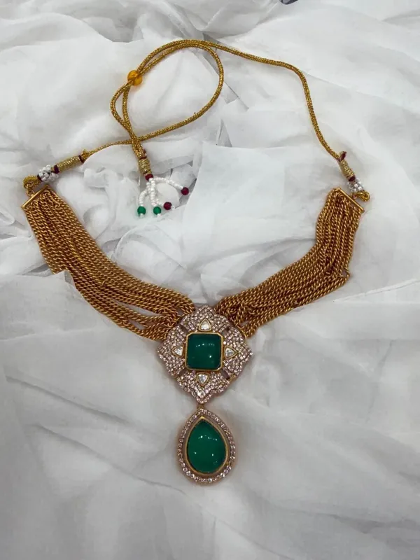 Green_Barss_Trendy_Necklace_Set_With_Earrings_For_Women