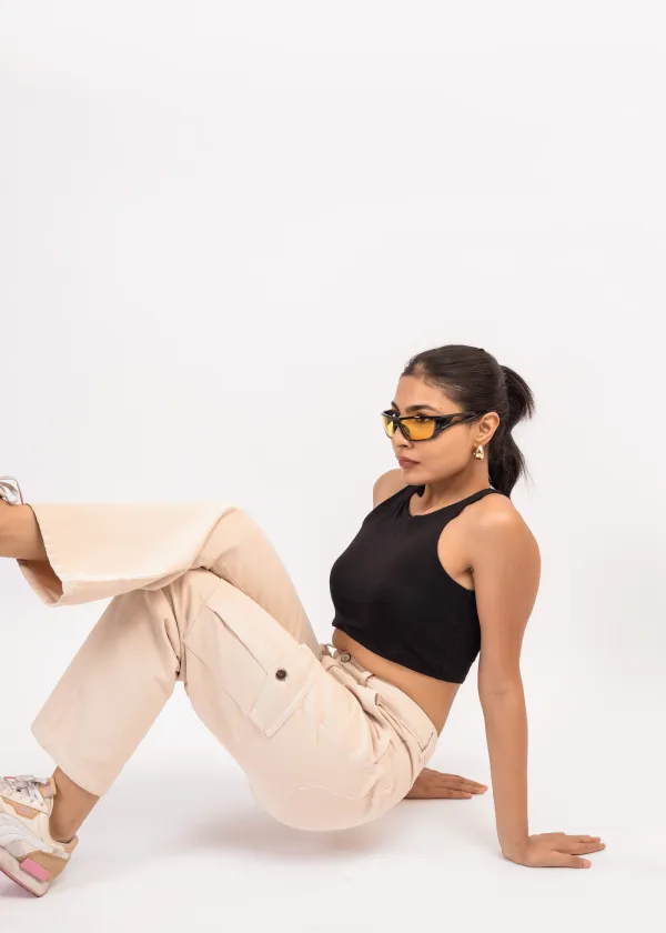 Beige_Straight_Fit_Cargo