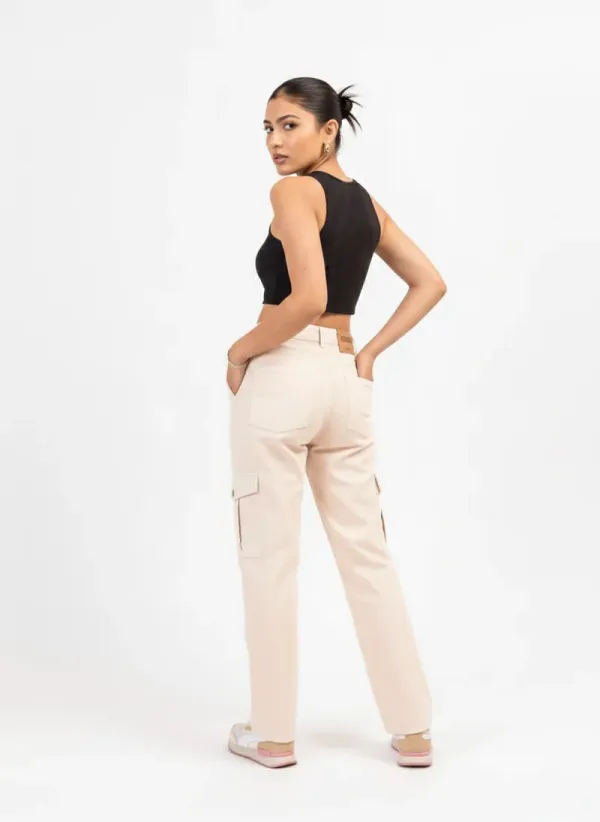 Beige_Straight_Fit_Cargo
