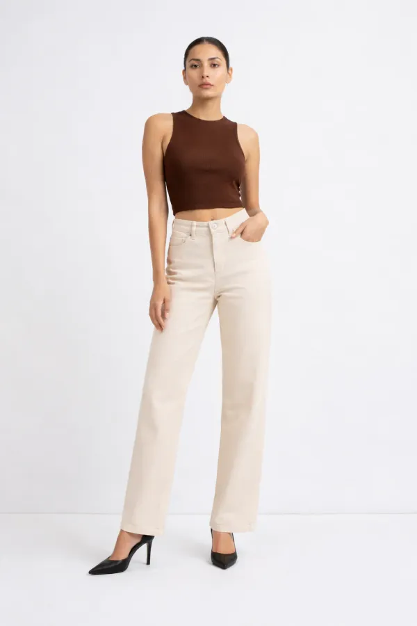 Beige_High_Raise_Straight_Fit
