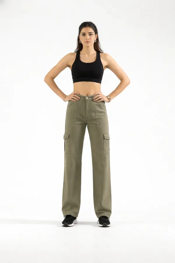 Olive_Green_Straight_fit_Cargo