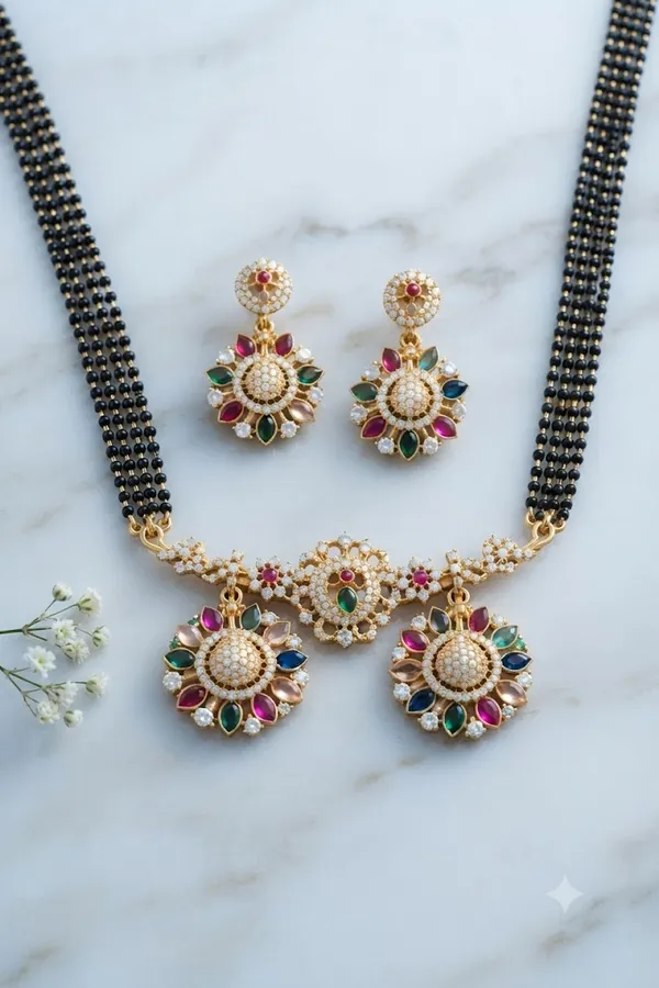 3D_Victorian_Peacock_Mangalsutra_