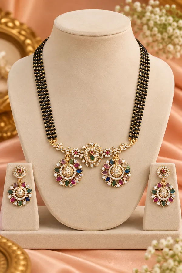 3D_Victorian_Peacock_Mangalsutra_