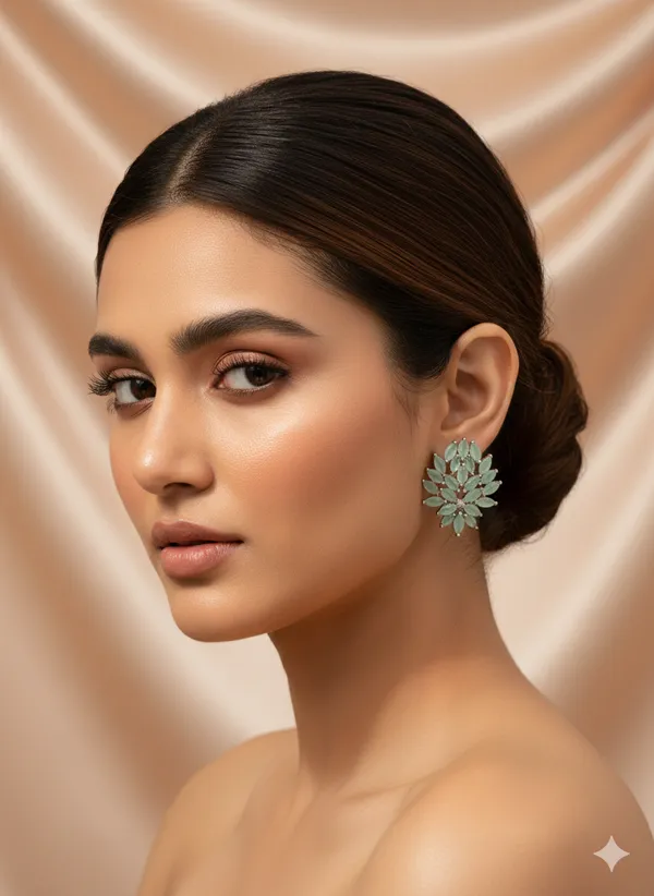 Pista_Green_Umbrella_Chatri_Earrings