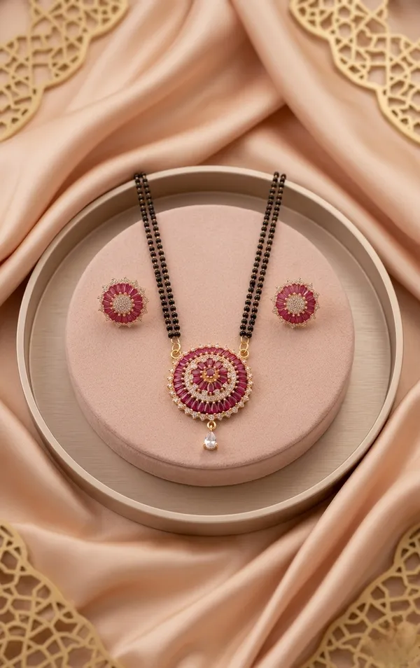 American_Diamond_Pink_Surya_Mangalsutra