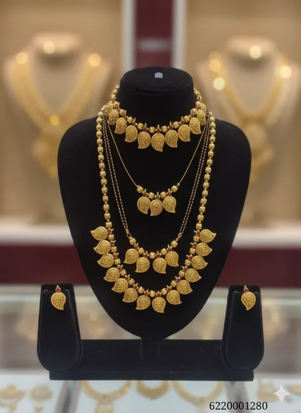 Matte_Finish_Bridal_Jewellery_Set_For_Women