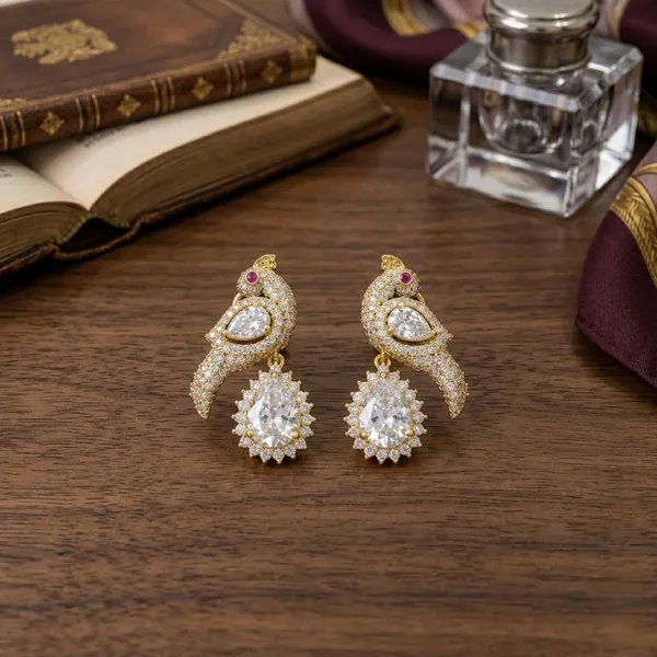 Cubic_Zirconia_Parrot_Design_Earrings_For_Women
