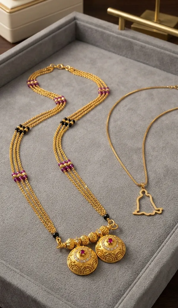 Combo_Long_Stone_Vati_Mangalsutra_With_Swami_Chain