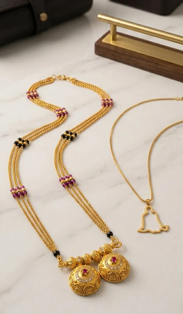 Combo_Long_Stone_Vati_Mangalsutra_With_Swami_Chain