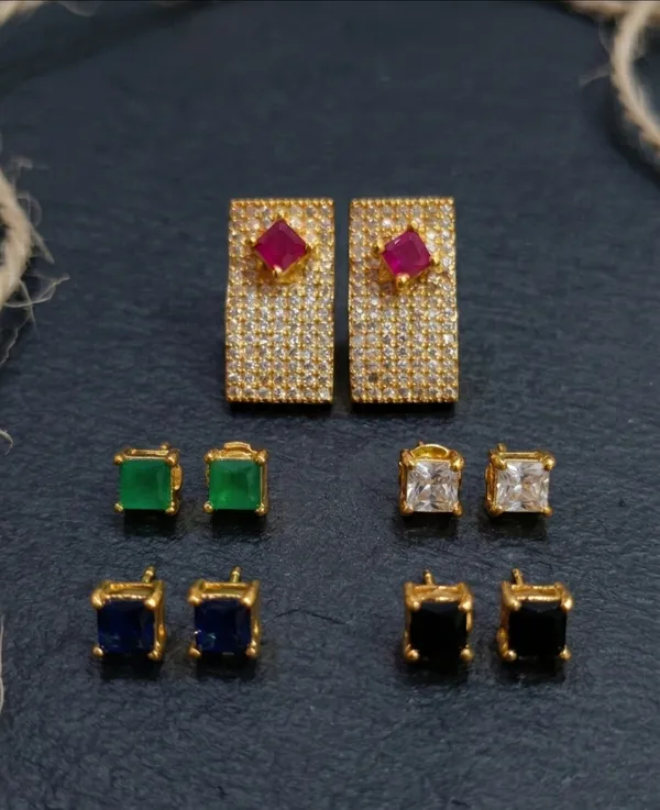 Color_Changeable_Box_Design_Stud_Earrings_For_Women