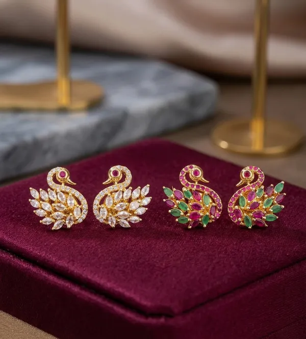 Combo_Multi_And_White_Swan_Hans_Earrings