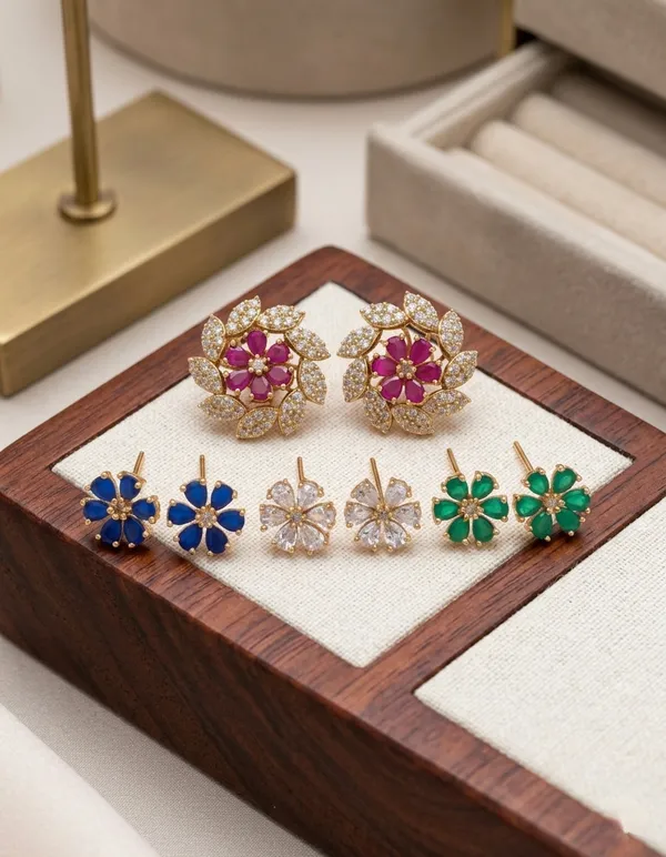 Chakri_Flower_Color_Changeable_Earrings