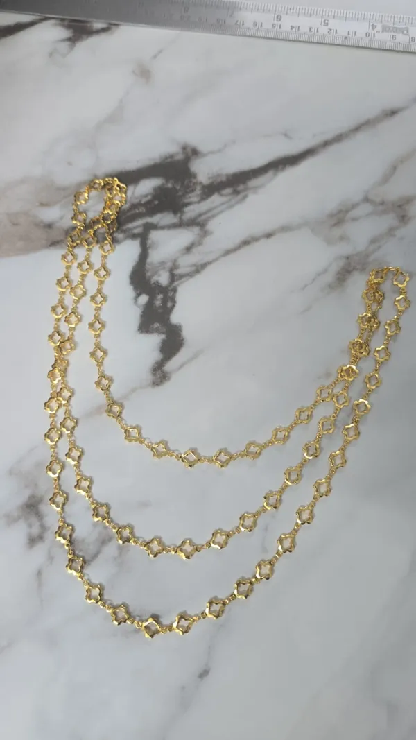 Gold_Plated_Triple_Line_Chain_Necklace