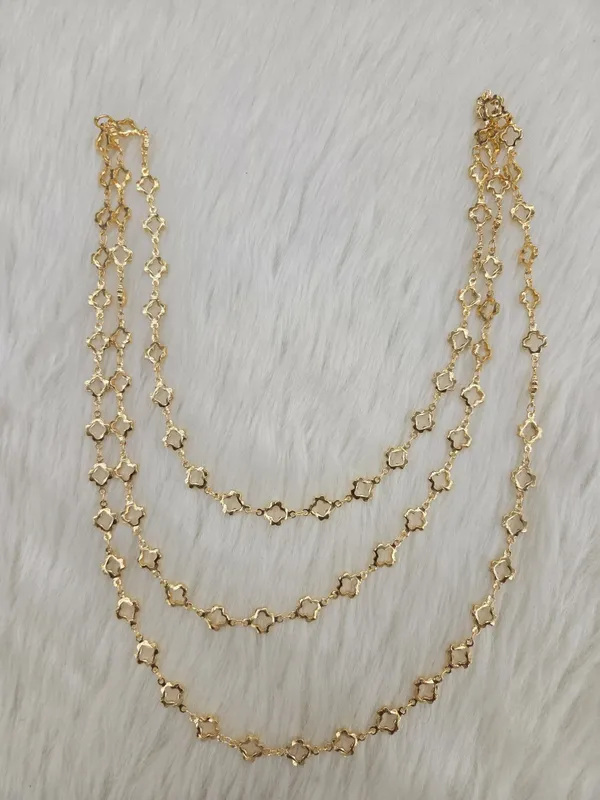 Gold_Plated_Triple_Line_Chain_Necklace